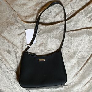 Nine West Black Shoulder Bag with Slim Strap